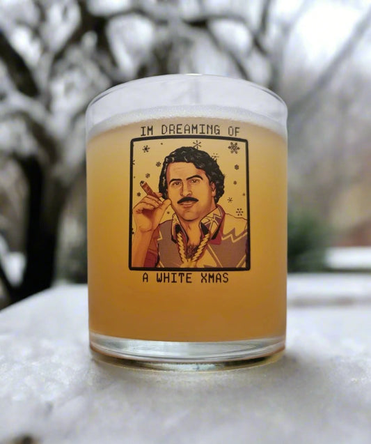 Pablo Escobar Christmas Beer Glass