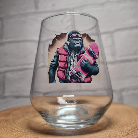 Primate Time Traveler: Allegra Glass with Marty McFly Gorilla Design