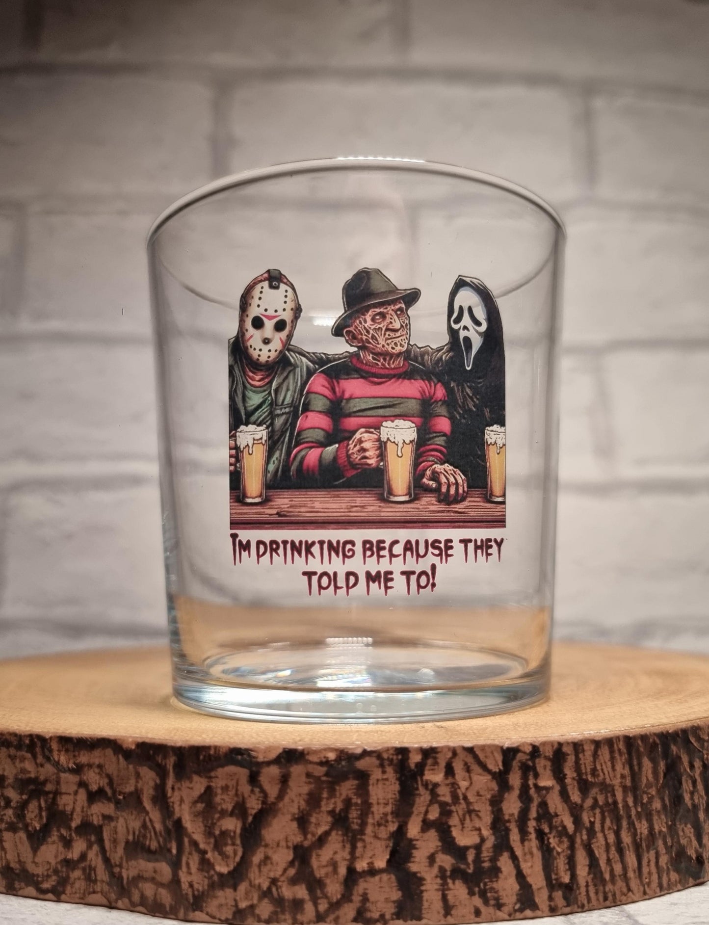 Slash & Sip: Jason, Freddy, and Ghostface Bar Buds Beer Glass, Horror Halloween Partyware