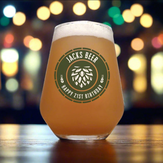 Personalised Beer Glass – The Perfect Birthday Gift for Beer Lovers First Glass Designs