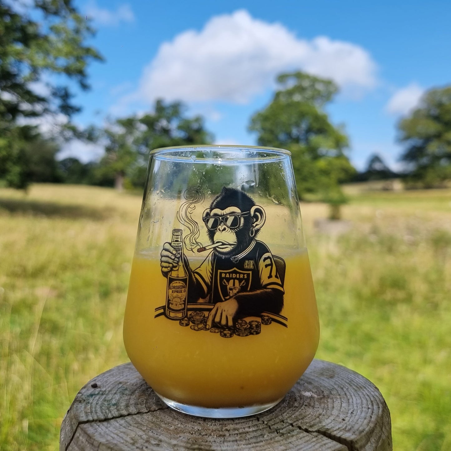 Monkeying Around the Tables: Poker-Playing Primate Brewmaster Allegra Glass - A Winning Gift for Vegas Vibes