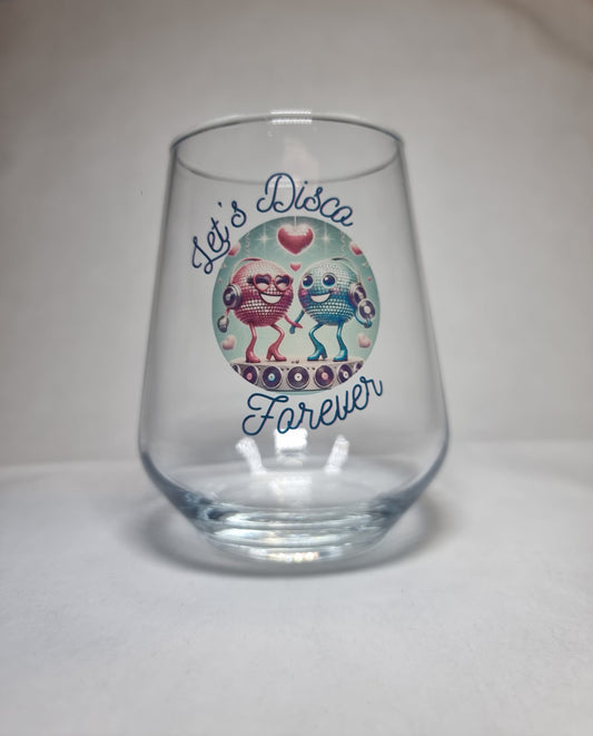 Let's Disco Forever Beer Glass – Perfect Couples Gift for Retro Lovers FirstGlassDesigns