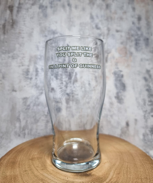 Split the G Funny Gift for Guinness Fans - Guinness Glass