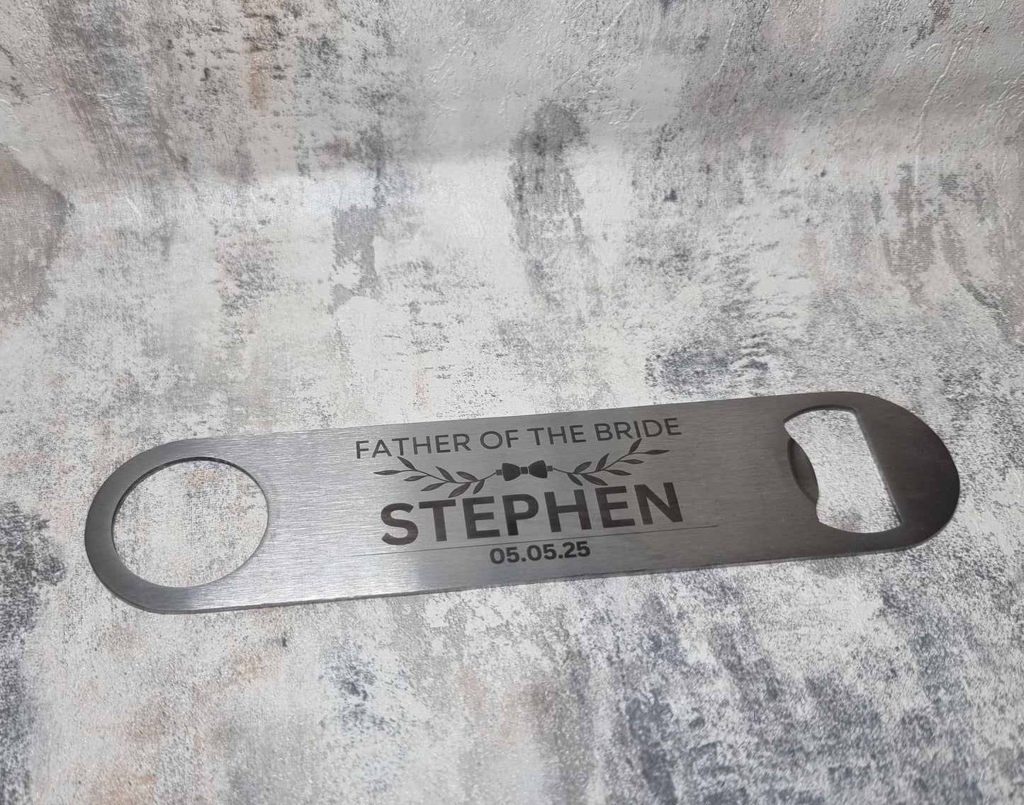 Personalised Bottle Opener, Custom Bar Blade, Bespoke Groomsmen Gifts, Unique Wedding Favors, Best Man Gift, Father of The Bride Gift, Barware