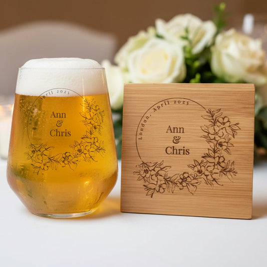 Personalised Bespoke Unique Wedding Gift Set Idea for Newly Weds, Wedding Gifts For The Couple, Wedding Glasses, Unique Wedding, Mr Mrs Bride, Groom, Just Married First Glass Designs