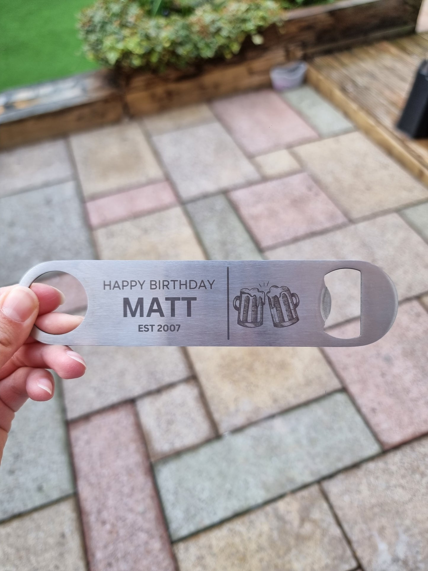 Personalised Beer Birthday Bar Blade, Custom Engraved Bottle Opener, 18th, 21st, 30th, 40th, 50th Birthday Gift Kitchen Utensils