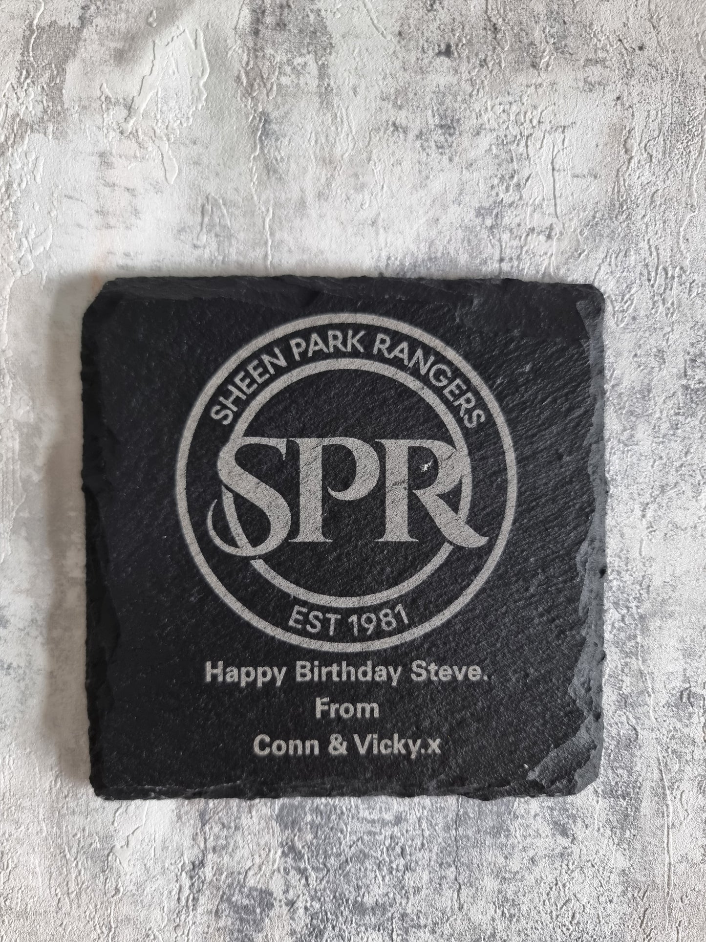 Personalised Upload Your Own Logo Slate Coasters - Custom Coaster - Gift For Him or Her - Home Bar - Housewarming Gift - Birthday, Anniversary Gift
