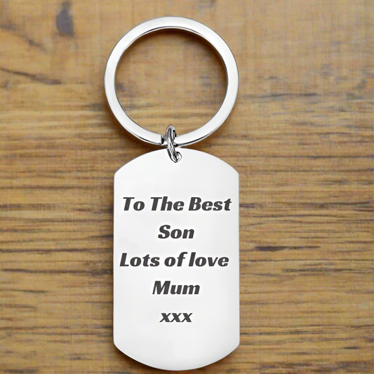 Personalised Motocross MX Keyring – Custom Stainless Steel Keychain with Motocross Rider Design – Add Name & Message on Back – Gift for Dirt Bike Riders & Fans First Glass Designs