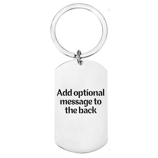 Giraffe Keyring – Personalised Stainless Steel Safari Animal Gift with Front & Back Engraving