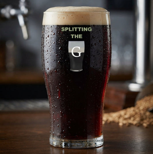 Split the G Glass - Splitting the G - Gift For Stout Lover, Birthday Gift For Him, Her First Glass Designs