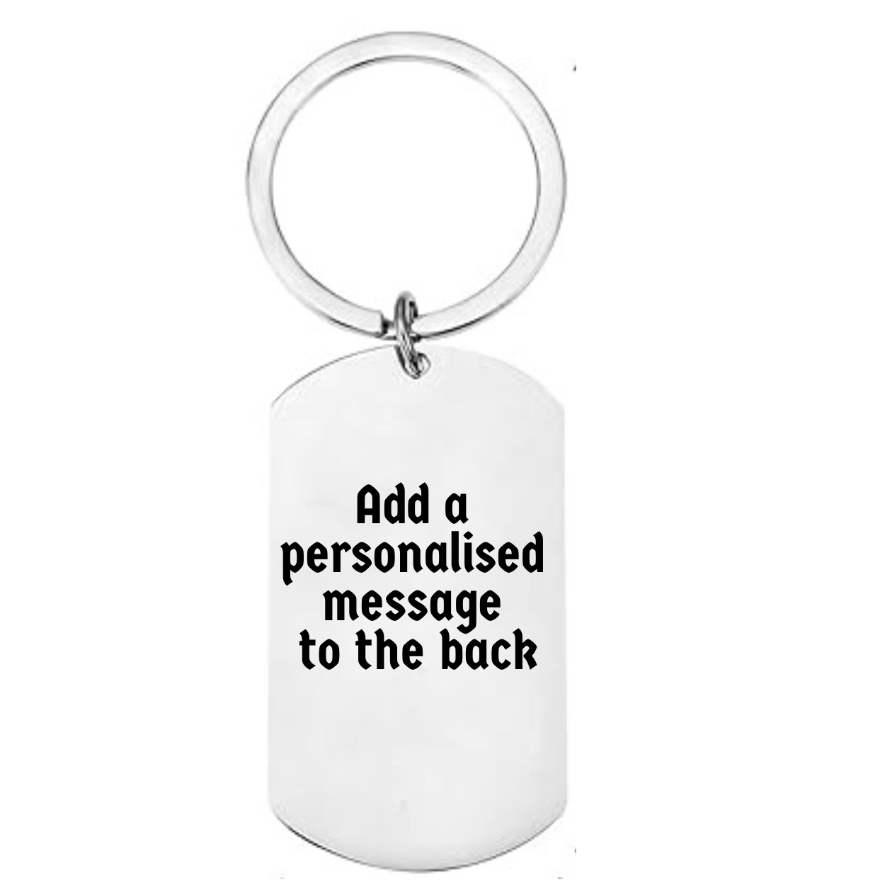 Gothic Skulls Keyring – Personalised Dark Fantasy Skull Dog Tag Gift