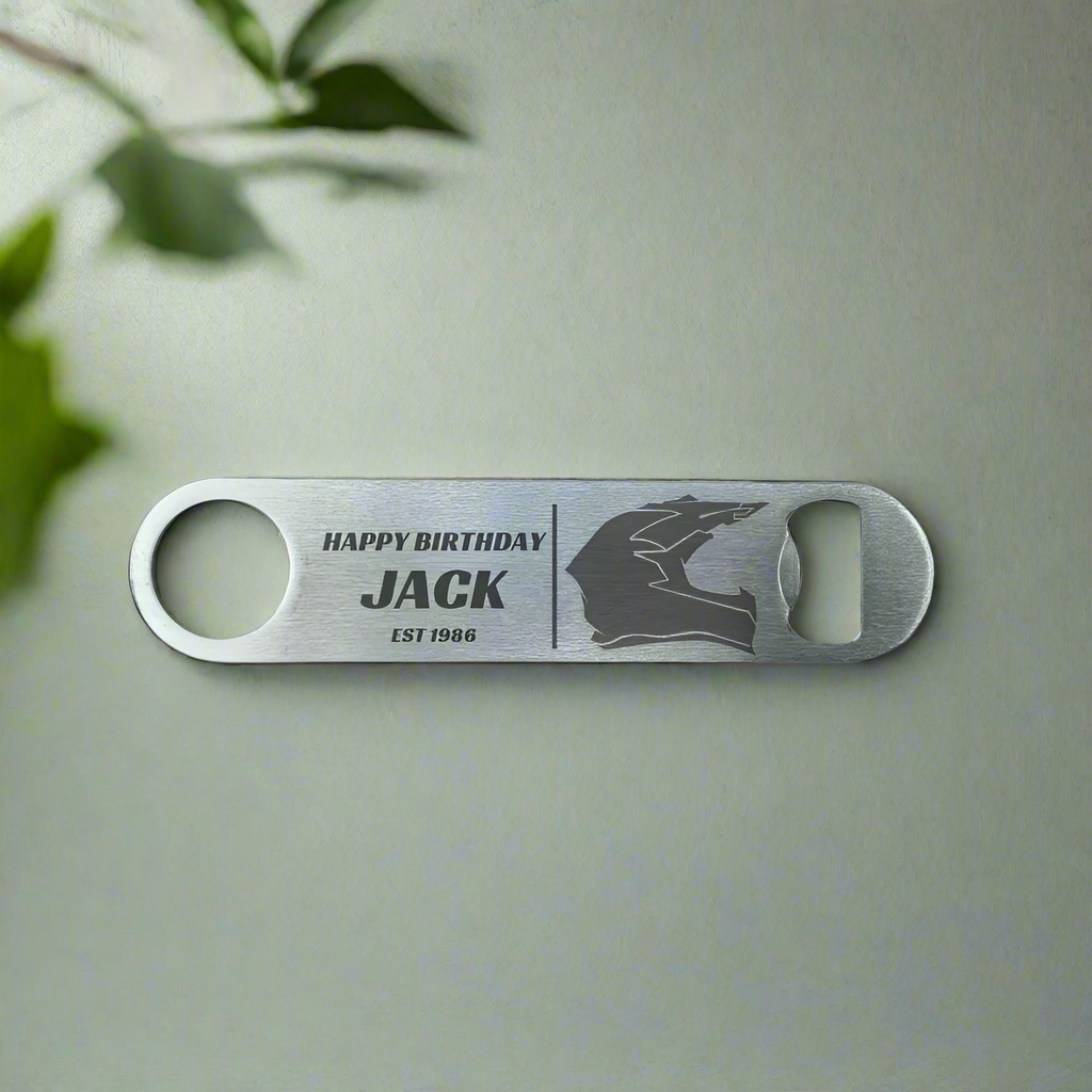 Personalised MX Helmet motocross bar blade, option to personalise, birthday gift for mx lover, 18th 21st 30th 40th 50th kitchen utensils