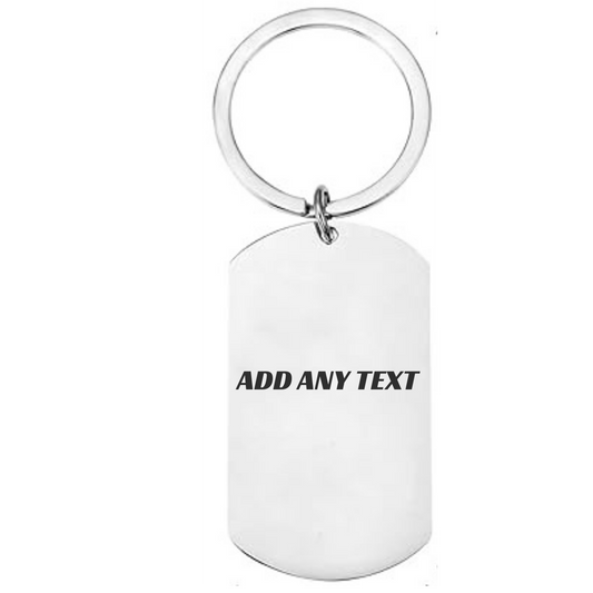 Personalised Oasis-Inspired Stainless Steel Keyring – Custom Engraved Rock n Roll Music Fan Gift