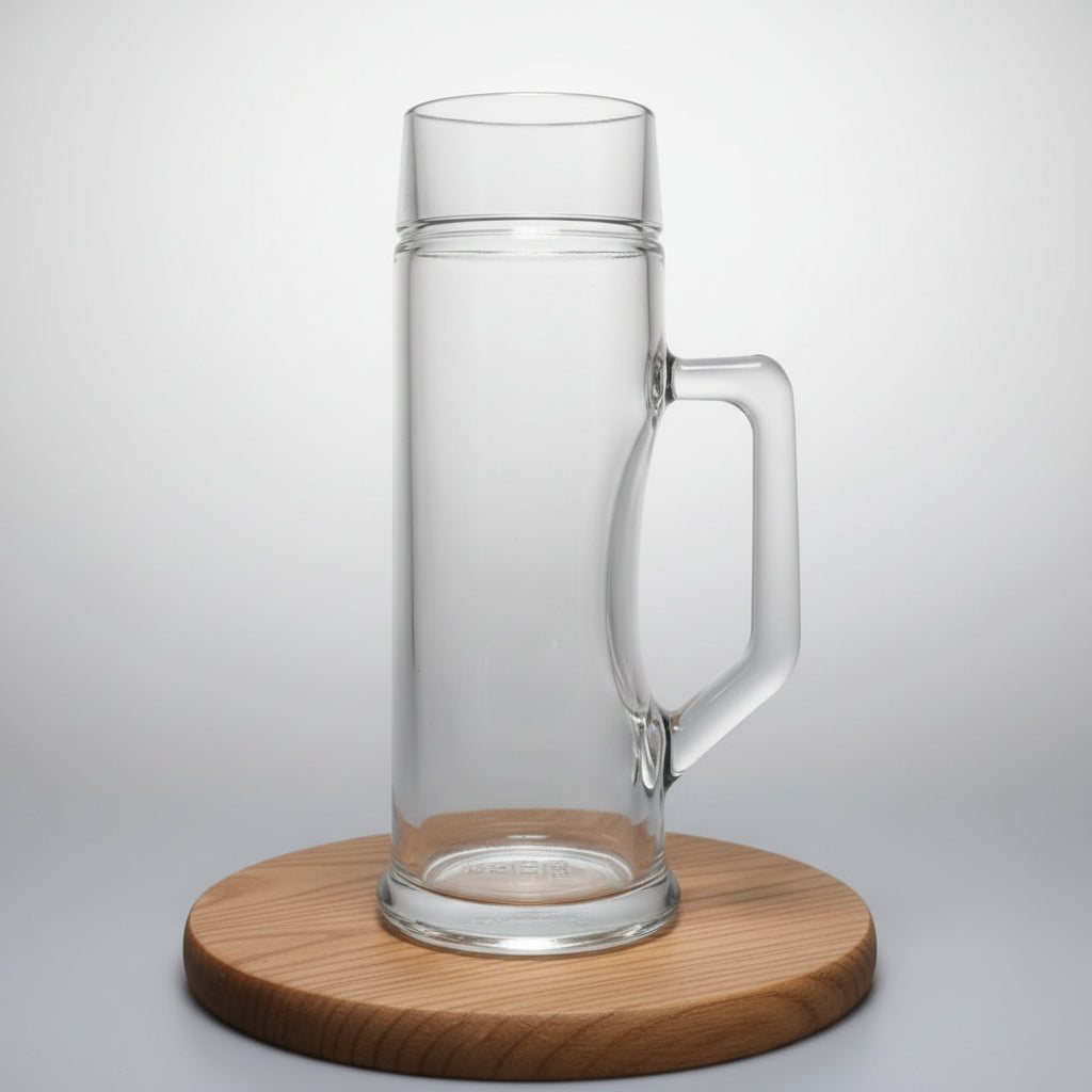 Personalised Oktoberfest beer stein glass with custom printed design – 500ml dimpled glass mug"