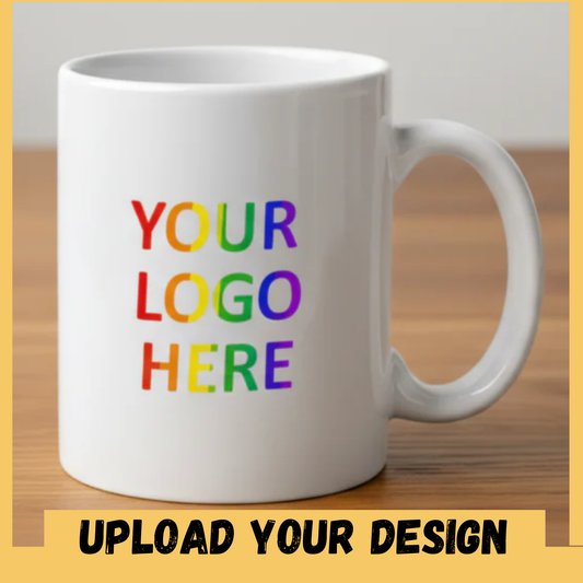 Personalised Mug | Upload Your Own Design Custom Logo Mug Gift First Glass Designs