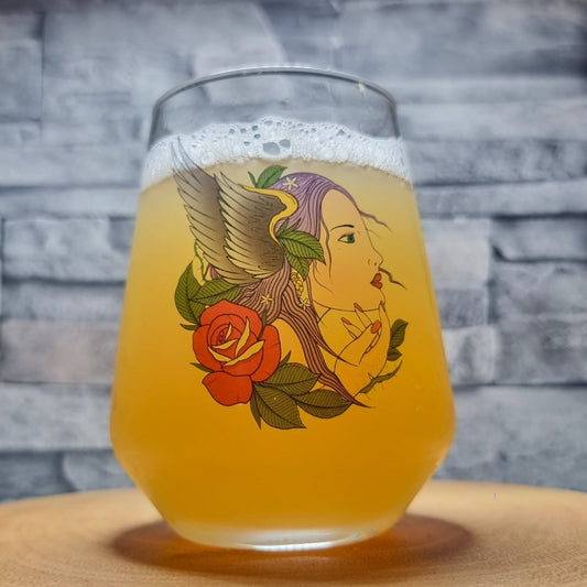 Allegra Glass with Gypsy Girl Print - Premium Quality Glassware for Elegant Occasions