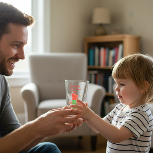 Children's Drawing Glass | Unique Gift From The Kids, Draw your own Gift, Gift Idea For Mum, Dad, Grandparents, Auntie, Uncle, Personalised Gift First Glass Designs