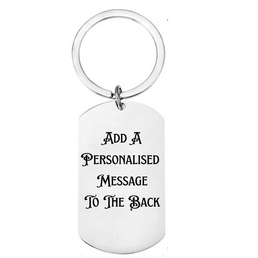 Steampunk Couple Keyring – Personalised Vintage Gears Dog Tag Gift