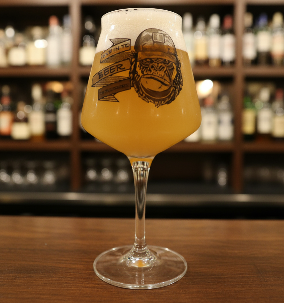 Gorilla "Give in to Beer Pressure" Craft Beer Glass