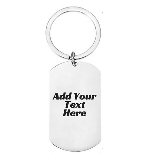 Personalised Skiing Keyring | Custom Skier Gift Stainless Steel UK