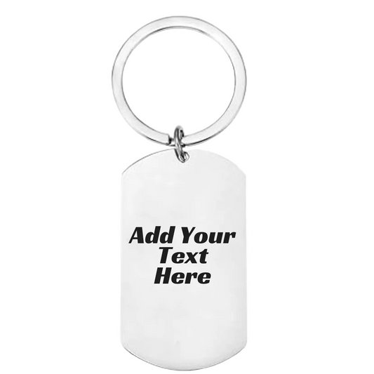 Personalised Skiing Keyring | Custom Skier Gift Stainless Steel UK First Glass Designs