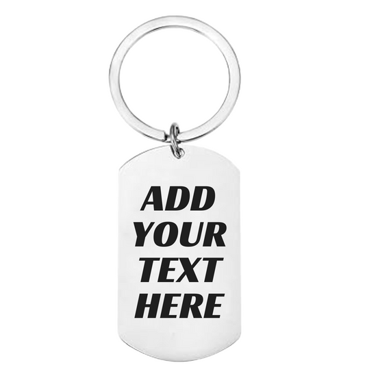 Personalised MTB Dog Tag Chain – Downhill Mountain Biker Design with Custom Name & Message First Glass Designs