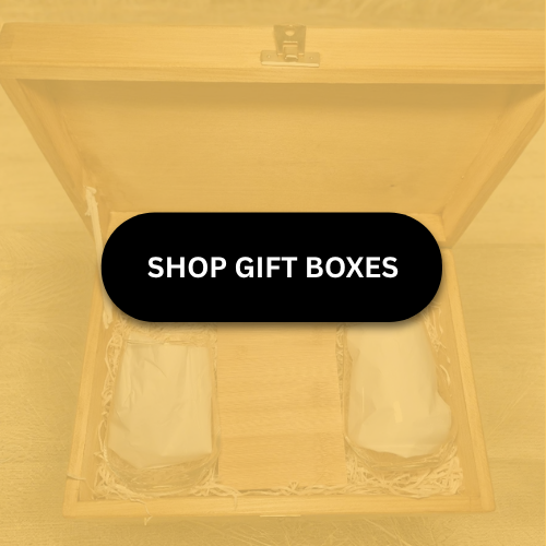 🔥 Personalised Engraved Wooden Gift Box with Bamboo Coasters & Custom Printed Glassware – Upload Your Own Design
