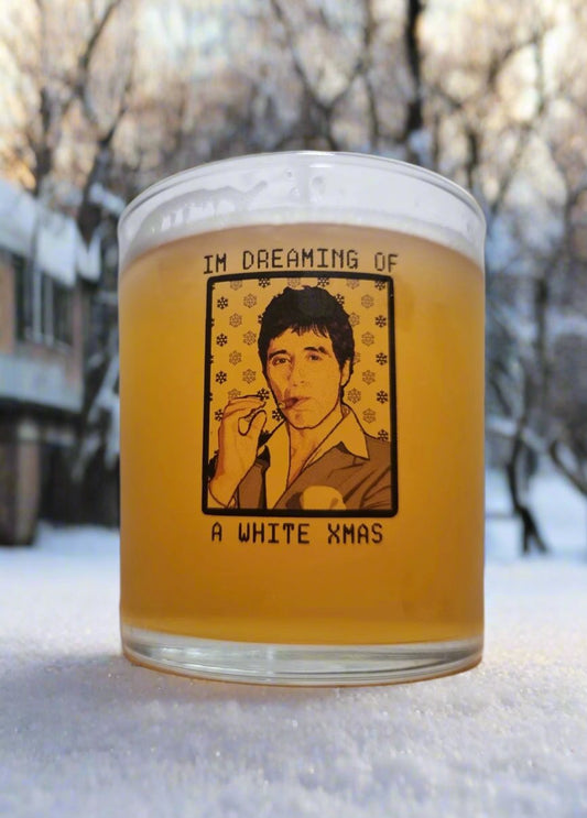 Scarface / Tony Montana Christmas Beer Glass