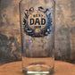 Personalised Best Dad / Grandad By Par Golf Beer Glass - Perfect Fathers Day / Grandad Gift for a Golfer