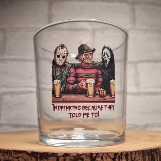 Horror icons beer glass — full glass product shot