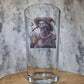 Skeleton Scarecrow Halloween Party Beer Glass – Custom Printed Horror-Themed Drinkware with Guitar Design