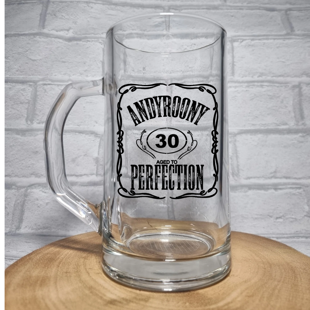 Personalised Birthday 1 Pint Beer Glass Stein Mug