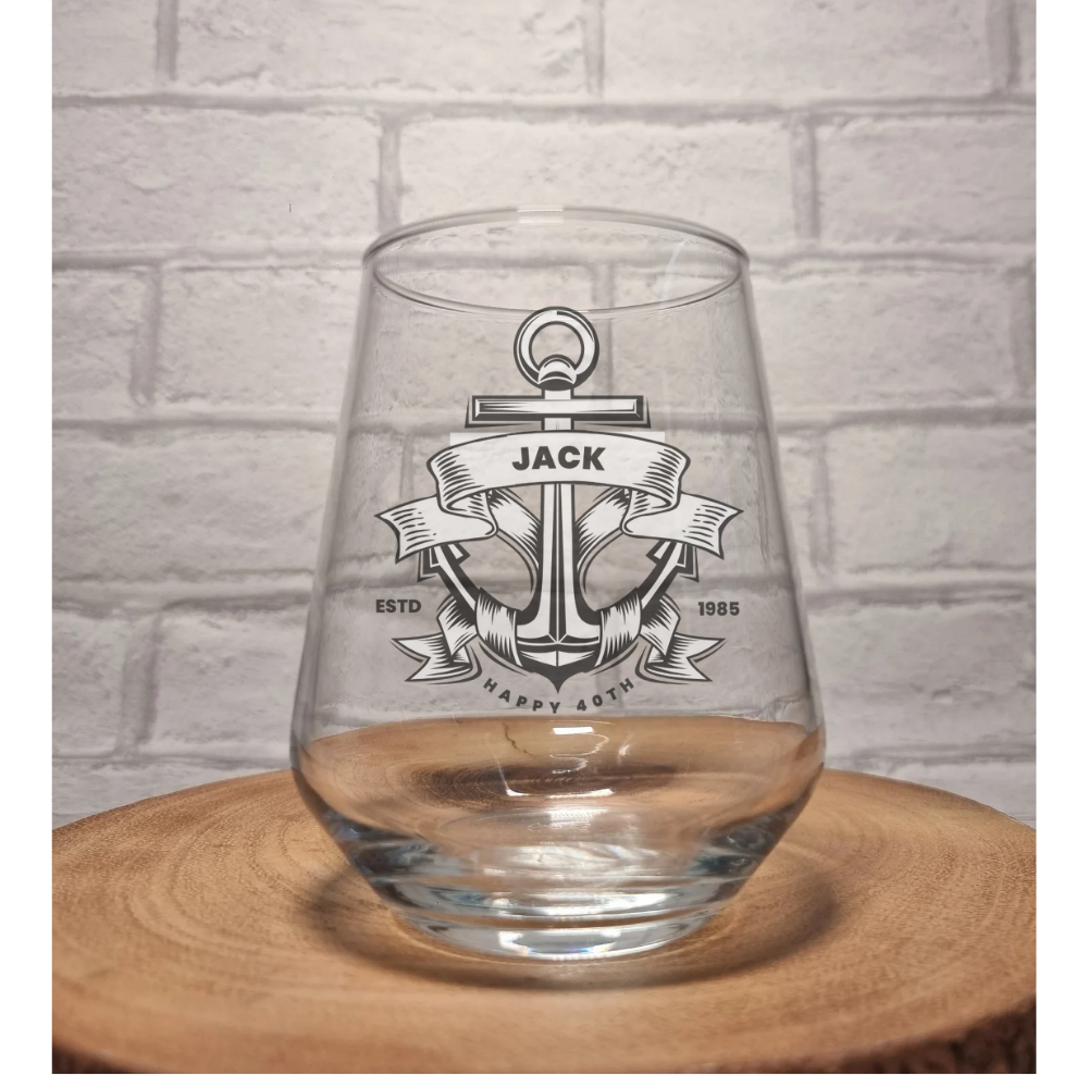 Personalised Beer / Rum Glass – The Perfect Birthday Tumbler Gift for Beer Lovers