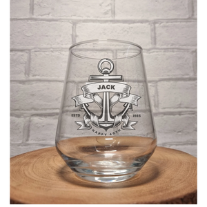 Personalised Beer / Rum Glass – The Perfect Birthday Tumbler Gift for Beer Lovers First Glass Designs