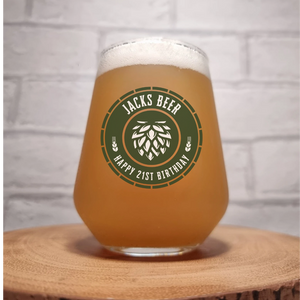 Personalised Beer Glass – The Perfect Birthday Gift for Beer Lovers First Glass Designs