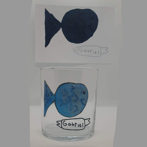Children's Drawing Glass | Unique Gift From The Kids, Draw your own Gift, Gift Idea For Mum, Dad, Grandparents, Auntie, Uncle, Personalised Gift FirstGlassDesigns
