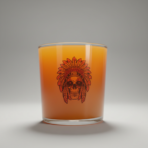 The Retired Indian | Personalised Skull Native American Chief Beer Glass First Glass Designs