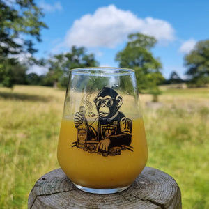 Monkeying Around the Tables: Poker-Playing Primate Brewmaster Allegra Glass - A Winning Gift for Vegas Vibes First Glass Designs