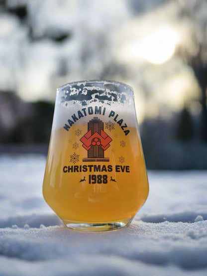 Die Hard Nakatomi Plaza Christmas Eve Allegra Beer Tumbler Glass - Unique Christmas Gift