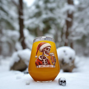 Personalised Skull Santa Beer Glass – Custom Christmas Gift for Beer Lovers FirstGlassDesigns