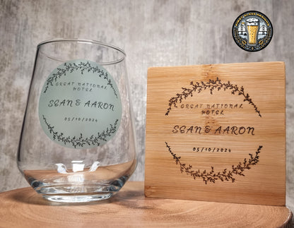 Personalised Wedding Gift Set Idea for Newly Weds, Wedding Gifts For The Couple, Wedding Glasses, Unique Wedding, Mr Mrs Bride, Groom, Just Married