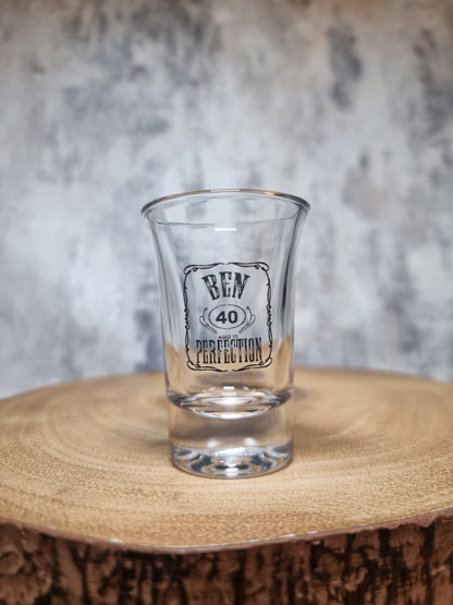 6 x Personalised Shot glasses with Paddle -Great Custom Gift Idea