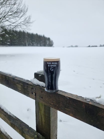 The Real G Spot Personalised Funny Guinness Glass - Split the G