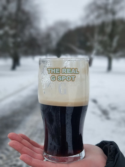 The Real G Spot Personalised Funny Guinness Glass - Split the G
