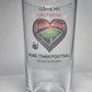 Valentine’s / Birthday Beer Glass for Football Fans – ‘I Love My Girlfriend More Than Football