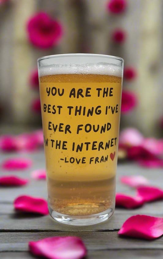 dating site beer glass