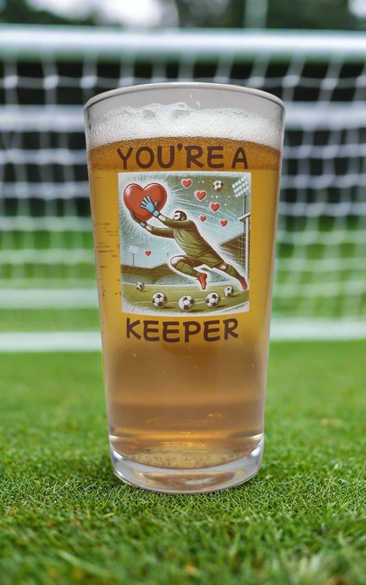 Goalkeeper beer glass