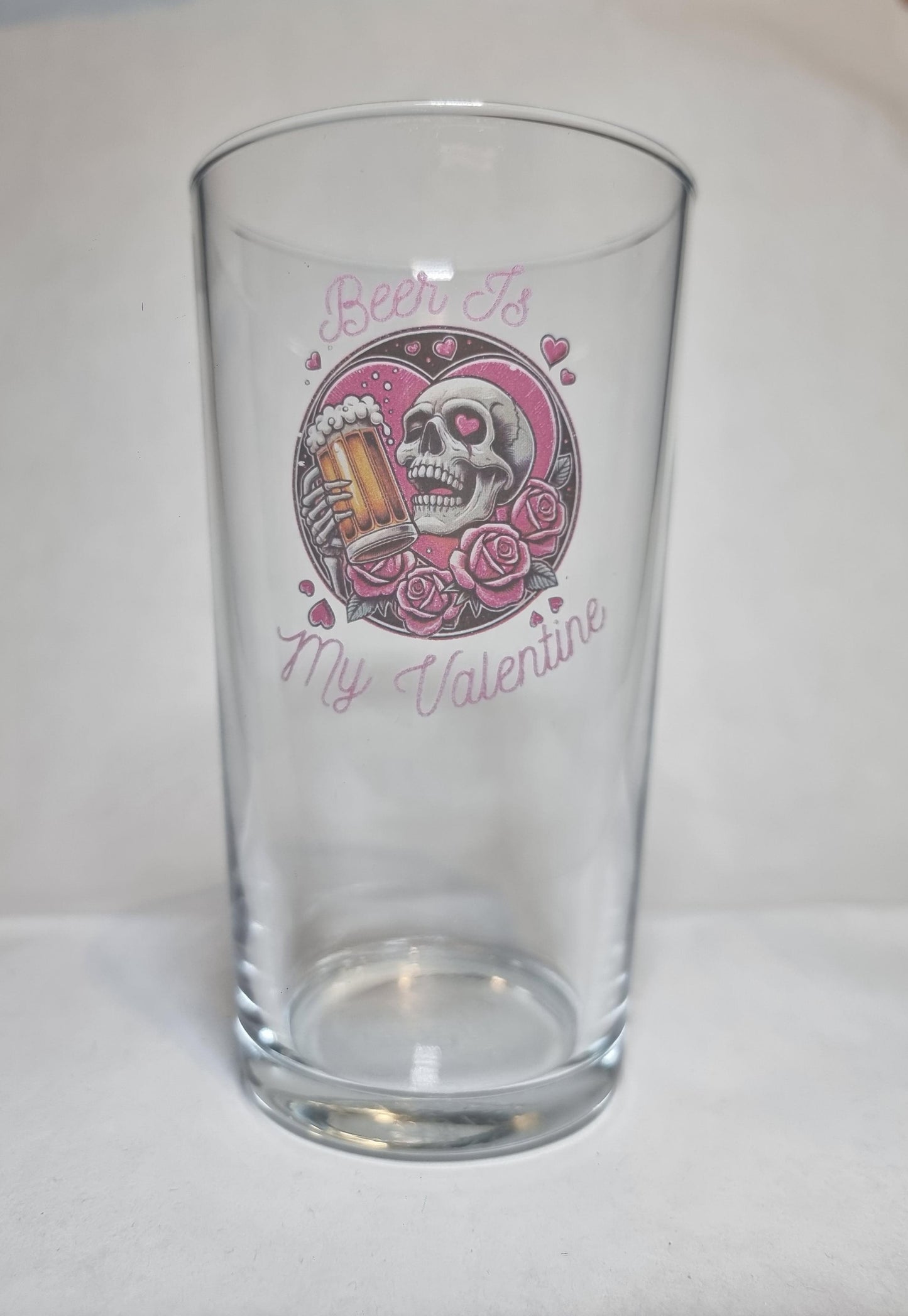 Beer Is My Valentine’ Skull Beer Glass – Fun Valentine’s Gift for Beer Lovers