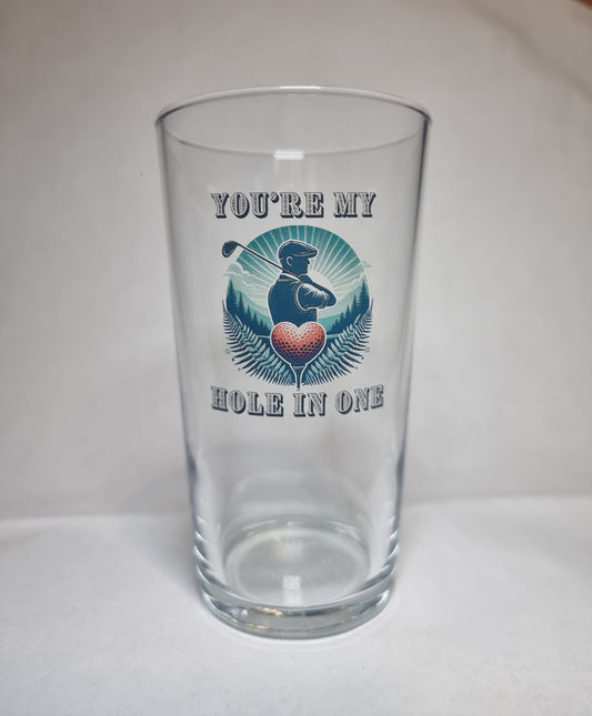 You’re My Hole in One’ Golf Beer Glass – Perfect Gift for Boyfriend or Husband