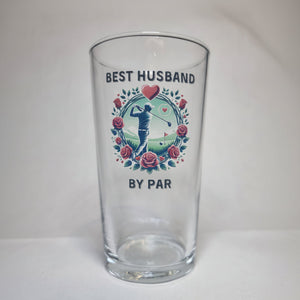 Best Husband / Boyfriend by Par Golf Beer Glass – Perfect Gift for Golf Lovers FirstGlassDesigns